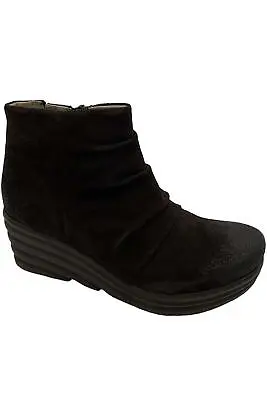 Miz Mooz Suede Wedge Boots Zane Mocha • $74.99