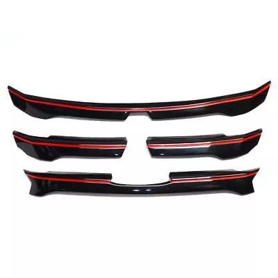 For Mitsubishi Pajero Sport SUV 2019-23 Front Grille Cover Gloss Black Red Line • $166.91