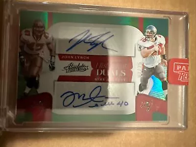 2022 Panini ABSOLUTE Mike Alstott & John Lynch Dual Signed Auto #/25  Encased • $125