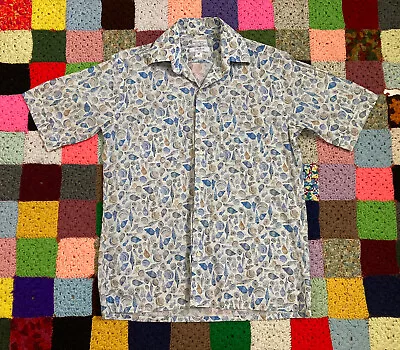 Maus & Hoffman Shirt Mens Medium Short Sleeve Button Up Seashells Beach Shells  • $31.45