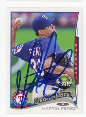 Signed Baseball Card Auto Topps 2014 Martin Perez #pp-36 Texas Rangers Insert • $19.98