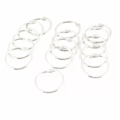 15 Pcs Silver Tone Metal 1.2  Loose Leaf Bundle Book Rings Keyrings • $8.50