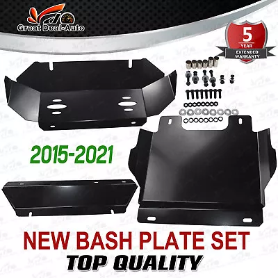 Black Bash Plate Set For Toyota Hilux Revo 2015-2021 SR SR5 N80 Underbody Guard • $185.40