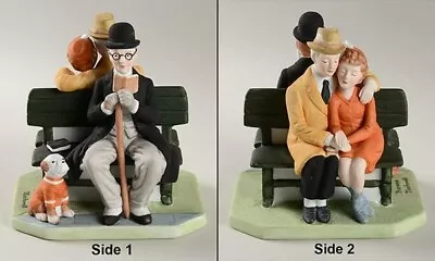 Norman Rockwell Figurine  Park Bench  (N106) • $13.99