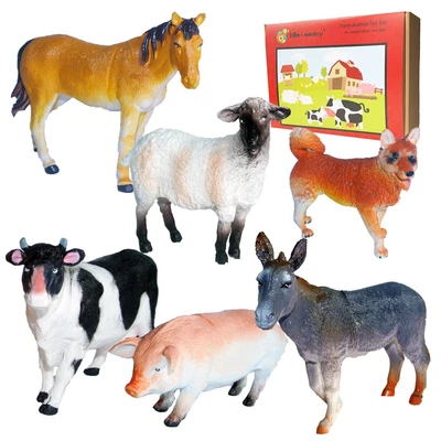 £14.99 • Buy Large Farm Animals Plastic Toy Figures Set Of 6 From UK Importer, Ebay