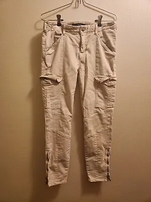 J Brand Womens Houlihan Distressed Sandsky Pants Zip Ankle Skinny Cargo • $15