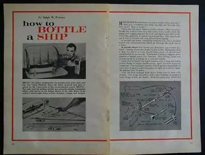 Model Or Ship In A Bottle How-To INFO & Long Tongs PLANS • $5.99