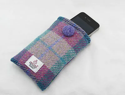 Harris Tweed Small Mobile Phone Sleeve Cover Pouch Sock - IPhone 4 And 5 • £17