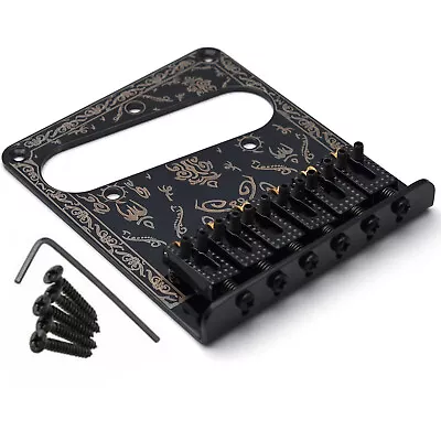 6 String Roller Saddle Bridge Plate For Fender Telecaster Tele Electric Guitar • $25.74