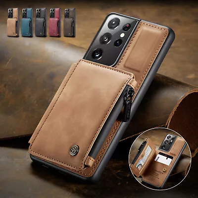 $16.58 • Buy For Samsung S22 Ultra S21+ S20 S10 Note 20 A51A71 Leather Wallet Card Stand Case