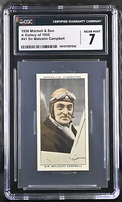 1936 Mitchell & Son A Gallery Of 1935 #41 Sir Malcolm Campbell  CGC 7 NEAR MINT • $42