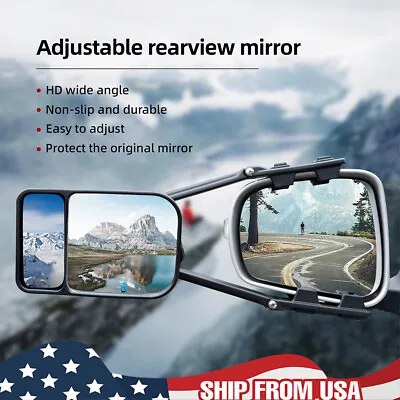 Universal Car 90° Trailer Tow Mirror Side Extension Rotate Blind Spot Mirror • $20.99