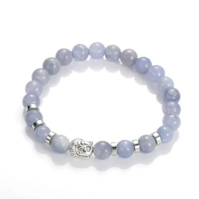 £5.89 • Buy Crystal Gemstone Bracelet Buddha Bead 7 Chakra Natural Stone Healing Anxiety UK
