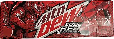 NEW MTN DEW CODE RED RUSH OF CHERRY FLAVOR 12 PACK 12 FLOZ (355mL) CANS BUY NOW • $29.99