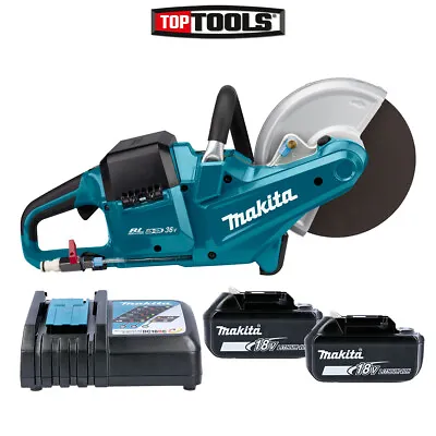 Makita DCE090ZX1 36V Brushless 230mm Disc Cutter + 2 X 5Ah Batteries & Charger • £599.08