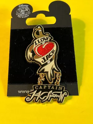 Disney Pin Captain Jack Sparrow Tattoo NEW Pirates Of The Caribbean I Love Jack • $17.99