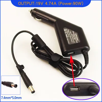 £23.51 • Buy Laptop DC Adapter Car Charger +USB For HP Compaq 6910p 2400 6730s 8710w