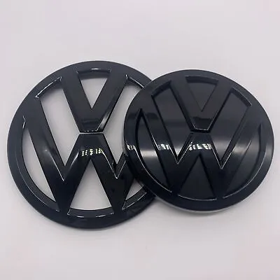 New Glossy Black Front And Rear Badge Emblem For VW MK7 GTI GOLF7 Set • $75.99