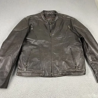 Xelement Jacket Mens 2XL Brown Leather Advanced Motorcycle Gear Zip-Out Liner • $89.99