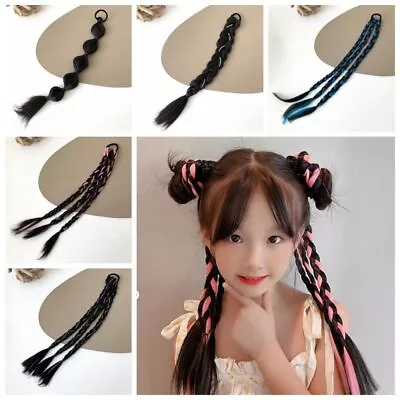 Synthetic Braided Ponytails Elastic Hair Band Wig Twist Braids  Girls • £4.12