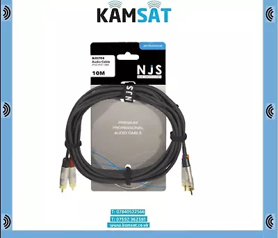 £26.59 • Buy 2x RCA PHONO TO 2x RCA PHONO PLUG SIGNAL CABLE LENGHT 10 M OUTPUT RF2C-AU-2