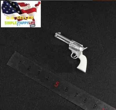 1/6 Cowboy White Revolver Weapon Pistol Agent For Hot Toys 12  Figure ❶USA❶ • $9.91