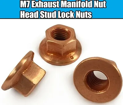 12x Exhaust Manifold Nut For BMW E60 E61 E34 E39 5 6 7 SERIES M7 Copper Hex Head • $9