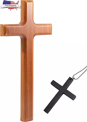 13-Inch Large Wooden Wall Cross - For Catholic Home Decor - Holiday Gift (Non-So • $23.52