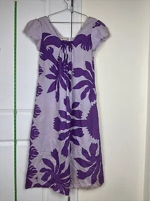 Vintage Mamo Howell MuuMuu Dress Women's 10 Hawaii Aloha Tropical Purple • $174.99
