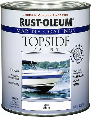 Rust-Oleum 206999 Marine Topside Paint Gloss White 1-Quart • $34.99