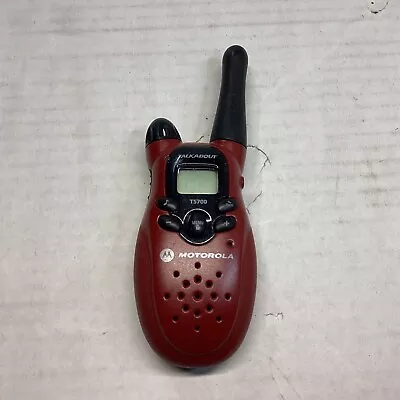 Motorola Talkabout T5700 Black & Red Portable Two-Way Radio Walkie Talkie Tested • $12.99