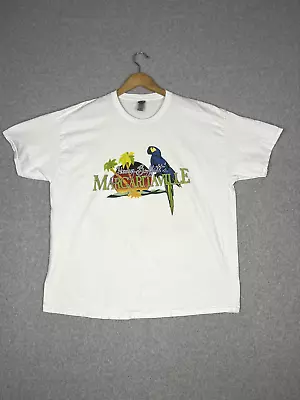 Jimmy Buffets Shirt Adult 2XL White Margaritaville Tropical Rock Music • $18.87