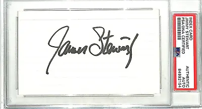 JAMES JIMMY STEWART Signed Autographed Index Card PSA/DNA Slabbed • $283.91