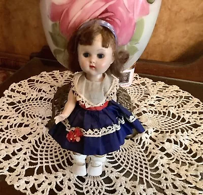 Vintage 1950’s Vogue 8” SLW Brunette Ginny Doll Wearing Medford  Outfit • $65