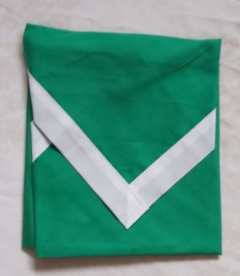 £2.95 • Buy Boy Scout Cub Scout & Girl Guide Necker Neckerchief Green White  100% Cotton
