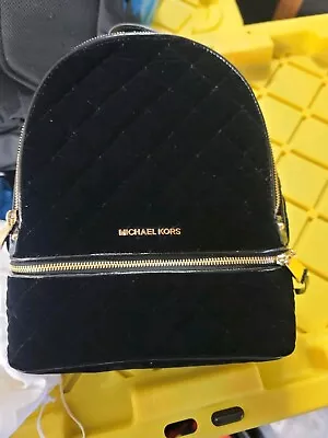 Michael Kors Women's Rhea Quilted Zip Backpack Bag Black Size Medium - Brand NEW • $75