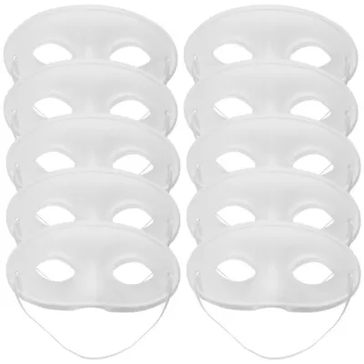  10 Pcs Blank Masks To Decorate Masquerade Bulk Halloween Child Miss Manual Prom • £12.99