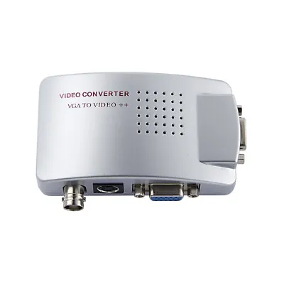 VGA To BNC S-Video Converter Box Adapter Coaxial Video Out • $15.99