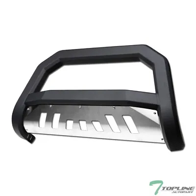 Topline For 2002-2009 Envoy/Trailblazer AVT Bull Bar Guard - Matte Blk/Aluminum • $155