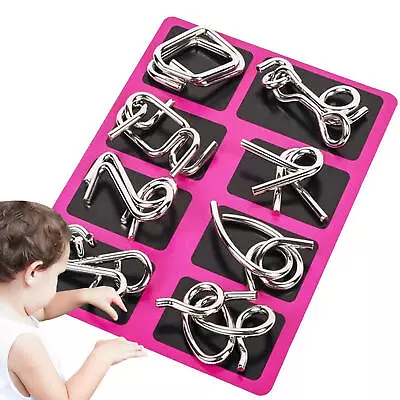 8Pcs/Set Metal Wire Puzzles IQ Test Brain Teaser Mind Game For Adult & Child • $10.50