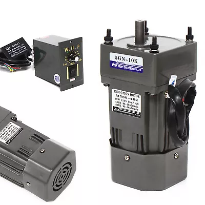60W 110V AC Gear Motor Electric Variable W/ Speed Controller Single-phase 1:10 • $69.30
