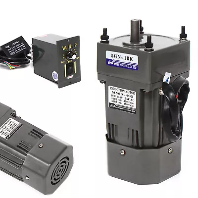 60W AC Gear Motor Electric Variable W/ Speed Controller Single-phase 1:10 110V • $77