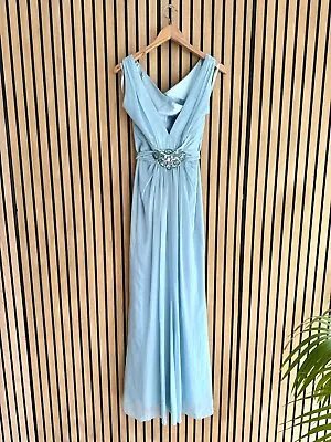 Jenny Packham Designer Mint Green Maxi Prom Gown Bridesmaid Dress Uk 8 • £40