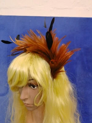£4.90 • Buy Brown Feather Headband Fascinator Millinery Wedding 1