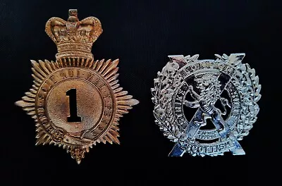 2 X Military Badges - 1st Reg Of Foot Royal Scots +London Scottish Reg • £29