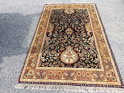 SUPER INDO JAIPUR MAGNOLIA HAND KNOTTED ORIENTAL RUG 4' X 6' SKU #C50569 • $699