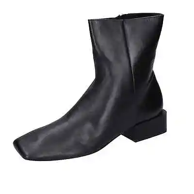 $55.99 • Buy Shoes Women ZARA Ankle Boots Black Leather EZ655