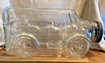 Vintage 19” Glass Libbey Co Antique Style Automobile 5 Gallon Jar • $100