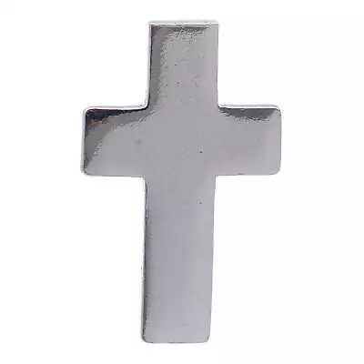 Christian Cross Badge Pin Silver Metal Crucifix Jesus Christ Christianity  • £3.49