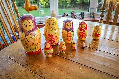 Vintage - Matryoshka Russian Nesting Dolls - XL - Hand Painted - Rare • £14.99